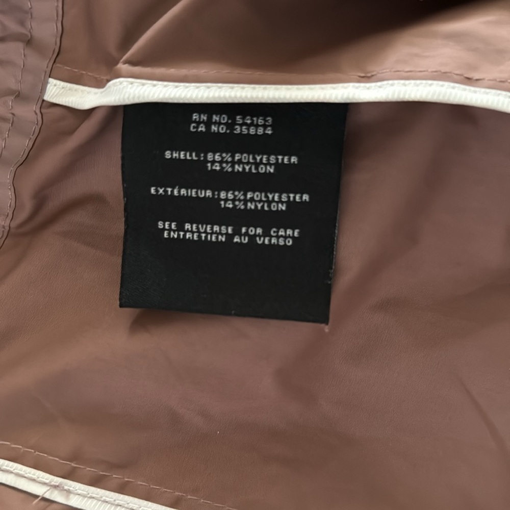 Cole Haan Mauve Packable Hooded Anorack Rain Jacket Small - Picture 5 of 12